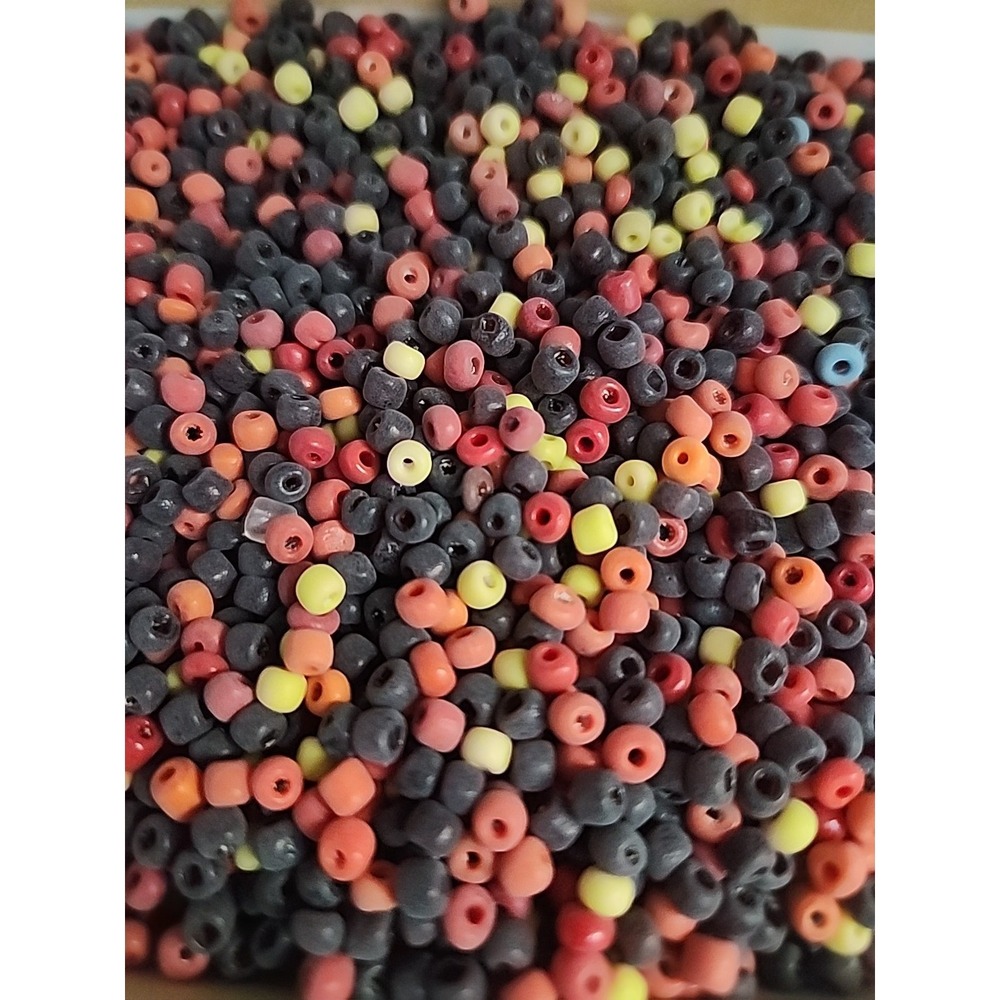 Opaque Flat Glass Muticolor Pony Beads Size 8 13 Oz